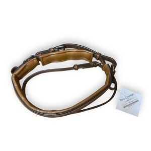 English Bridal Flash Noseband Cavesson Truly Canadian leather light brown